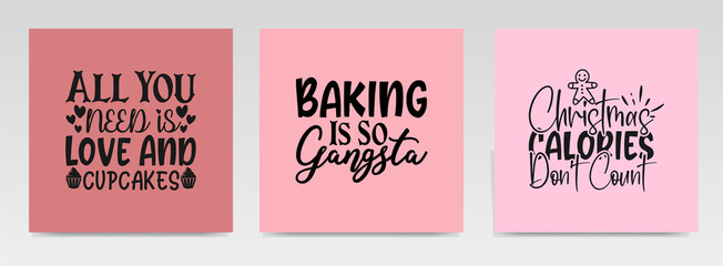 Pot holder quotes letter typography set illustration.