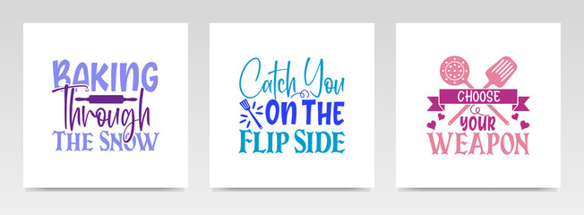 Pot holder quotes letter typography set illustration.