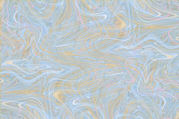 Colourful psychedelic background made of interweaving curved shapes. liquid splash as Illustration.