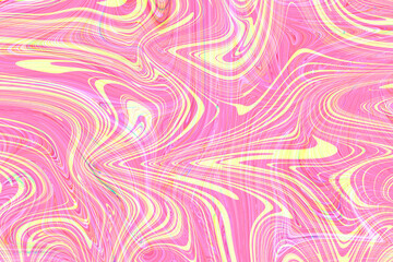 Colourful psychedelic background made of interweaving curved shapes. liquid splash as Illustration.