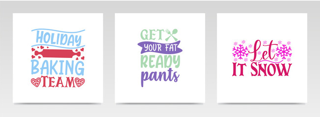 Pot holder quotes letter typography set illustration.