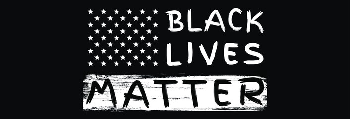 Black Lives Matter. sign American flag. Equality of races and skin colors.BIPOC,Black lives matter slogan hashtag isolated in ink background.stop racism america banner for web page.blm icon sign USA