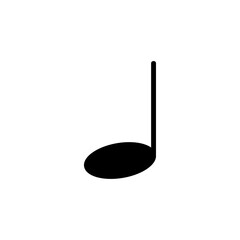Music note icon vector