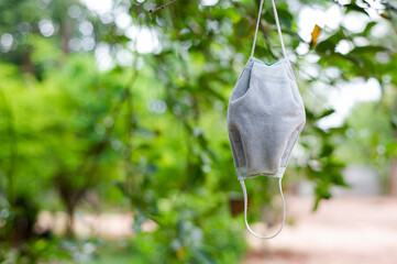 Mask that is washed and dried for protection against viruses.