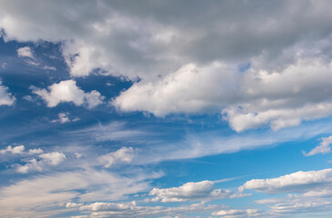 Fototapeta na wymiar background of white clouds in a blue sky