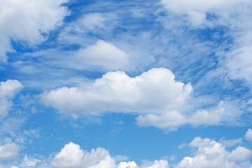 Naklejka na ściany i meble blue sky background with white clouds nature abstract background