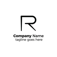 letter r logo design vector illustration