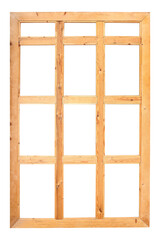 wood slide door isolated on white background with clipping path