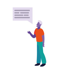 successful business man giving message