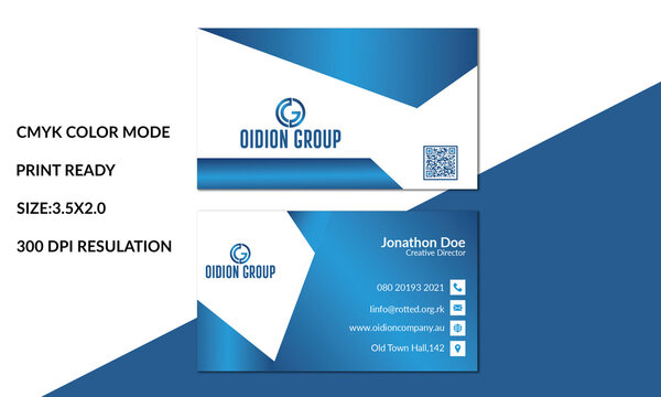 Clean business card design