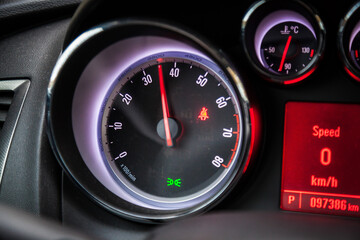 The interior of the car