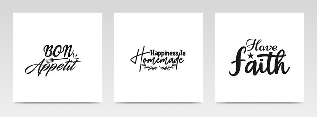 Tote bag and sign making quotes letter typography set illustration.