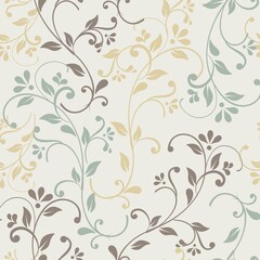 Vector Abstract elegance seamless pattern with floral background.