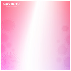 Coronavirus COVID-19 2019-nCoV outbreak and influenza in light pink background. Pandemic medical health risk, immunology, virology, epidemiology concept.