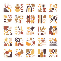 bundle of contemporary arts works set icons