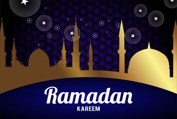 Ramadan kareem. scene with mosque