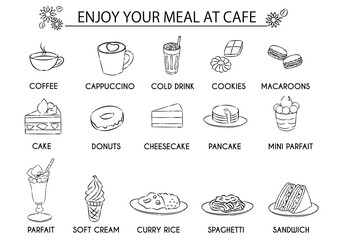 カフェメニュー風アイコンセット