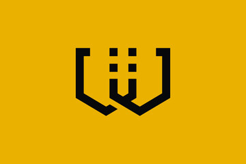 Logo design of W WW in vector for construction, home, real estate, building, property. Minimal awesome trendy professional logo design template on black background.