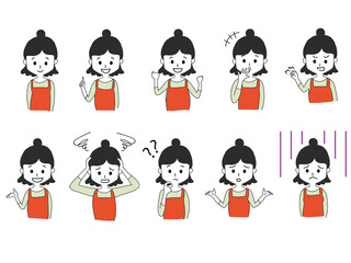 主婦　モノクロ