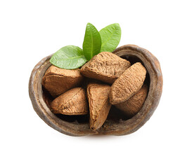 Brazil Nuts Isolated on White Background