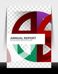 Obraz premium Business flyer annual report, circle and triangle shapes modern design