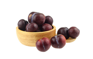 Healthy fruit - plum isolated on white