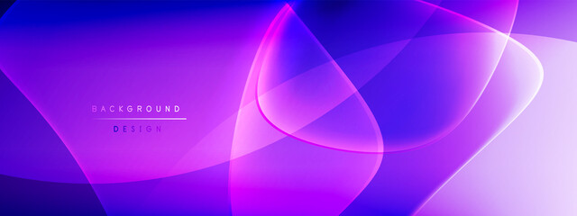 Vector abstract background - liquid bubble shapes on fluid gradient with shadows and light effects. Shiny design template for text