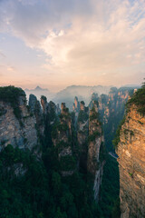 Fototapeta na wymiar Beautiful natural landscape of Zhangjiajie National Forest Park, Hunan Province, China.