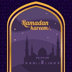 Fototapeta na wymiar Flat design for ramadan celebration