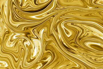 Liquid marble texture design, golden marbling, shiny or metallic surface. High resolution vibrant...