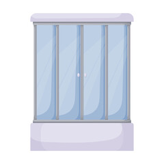 Shower cabin vector icon.Cartoon vector icon isolated on white background shower cabin.