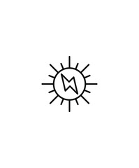 solar energy icon,vector best line icon.