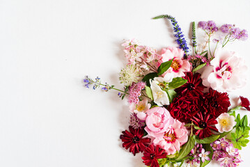 nice flowers on the white