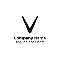 letter v logo design vector illustration