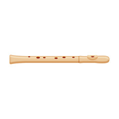 Flute vector icon.Cartoon vector icon isolated on white background flute.