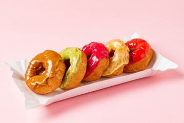 Homemade Round Glazed Donuts Ready to Eat