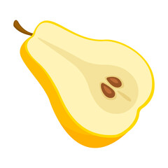 Pear vector icon.Cartoon vector icon isolated on white background pear.