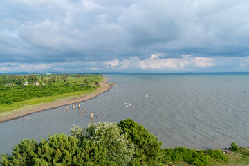 The Rioni River flows into the Black Sea, Poti, Georgia