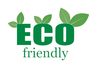 Fototapeta premium Icono, de ecofriendly en fondo blanco.