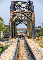 railway bridge in the countryside