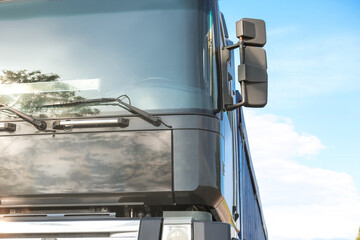 Big modern truck on road