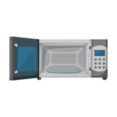 Microwave vector icon.Cartoon vector icon isolated on white background microwave.