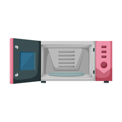 Fototapeta premium Microwave vector icon.Cartoon vector icon isolated on white background microwave.
