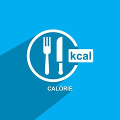 calorie icon, health icon vector