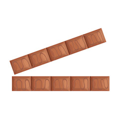 Chocolate bar vector icon.Cartoon vector icon isolated on white background chocolate bar.