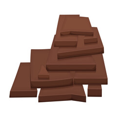 Chocolate vector icon.Cartoon vector icon isolated on white background chocolate.