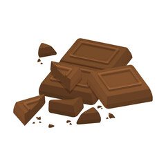 Chocolate vector icon.Cartoon vector icon isolated on white background chocolate.