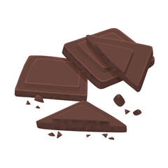 Chocolate vector icon.Cartoon vector icon isolated on white background chocolate.