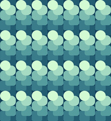 Geometric seamless repeating pattern of squaers and circles