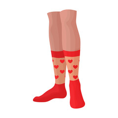 Woman sock vector icon.Cartoon vector icon isolated on white background woman sock.